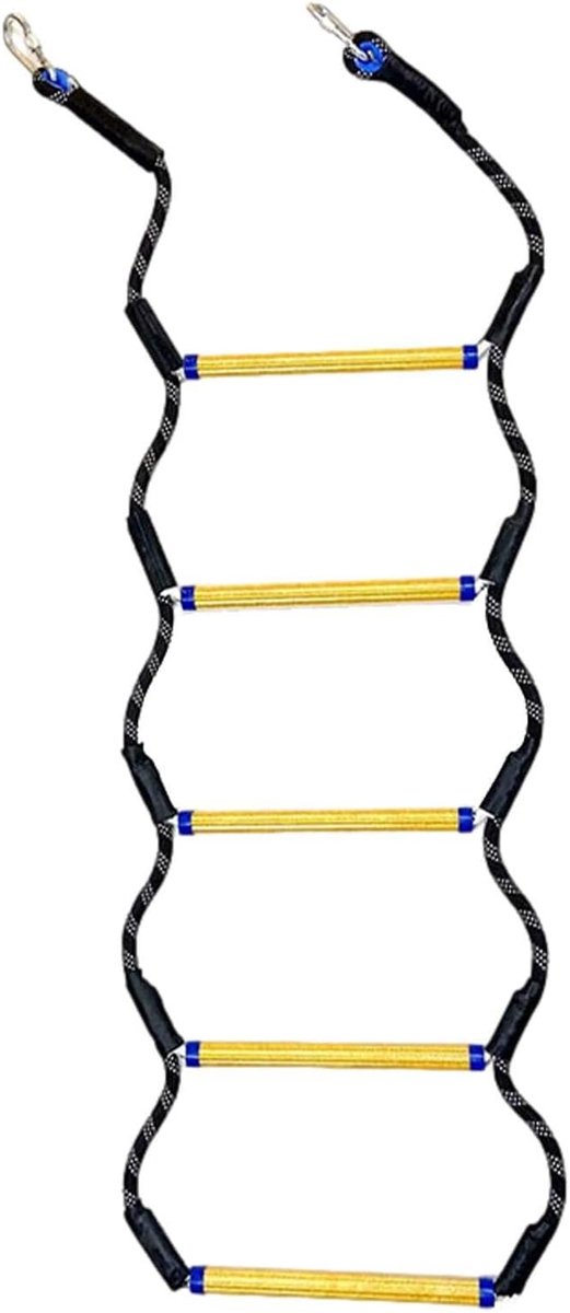 Boot Touwladder - Opvouwbare Klimladder - Veilig Instappen - Antislip Grip - 140 x 30 cm - Zwart