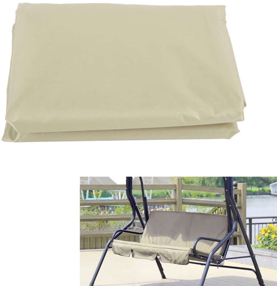 Zitkussen - Tuin - Hangmat - 3-zits - Waterdichte stofbescherming - 150x150x10cm