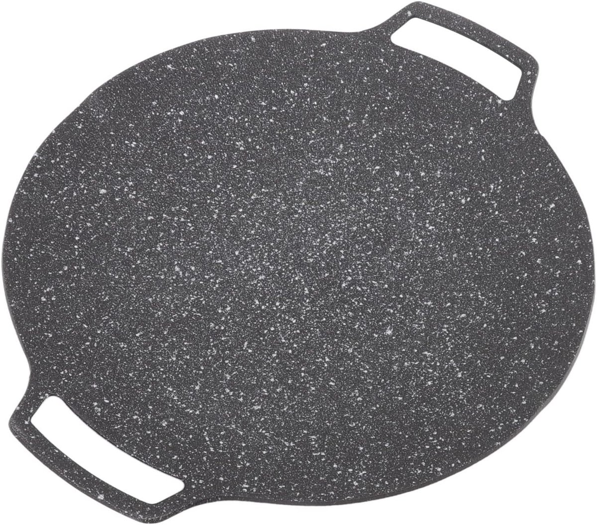 BBQ Grill Pan Grillplaat Ronde Pan Steaks Grillen Gelijkmatige Warmte 30 cm Zwart