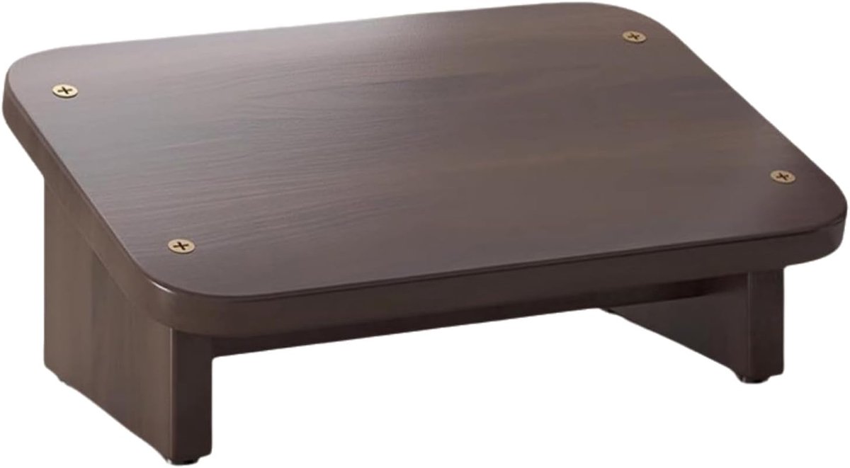 Houten Voetenbank - Ergonomische Steun - Verbeter Houding - Natuurlijk Hout - 34-50 cm - Walnoot