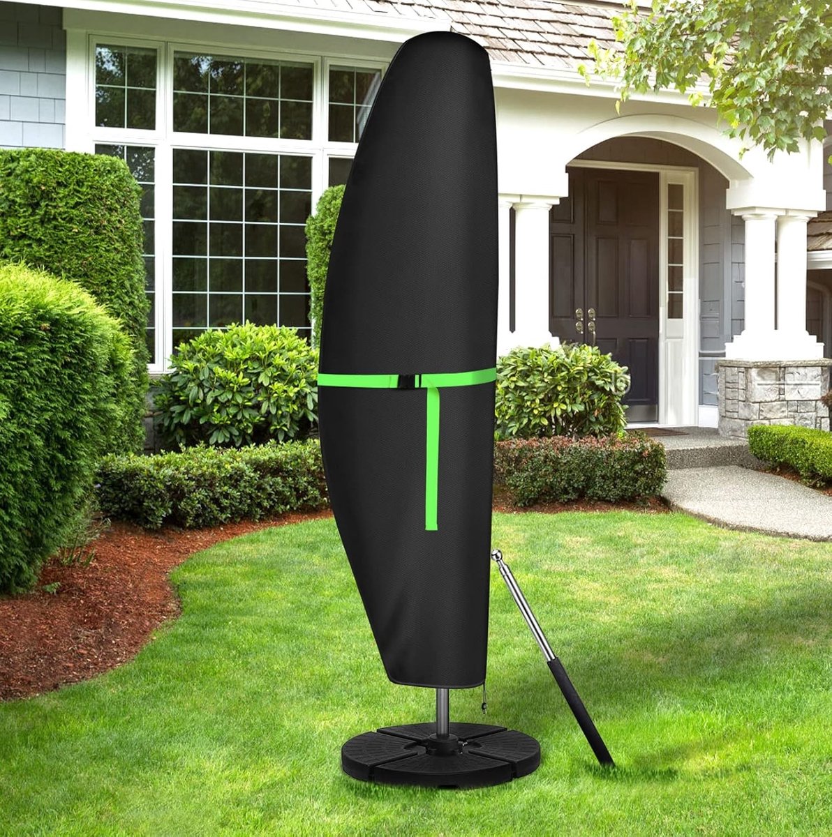 Beschermhoes voor Parasol - Waterdicht - Met Rits - Telescoopstang - Voor Parasol tot 265 cm