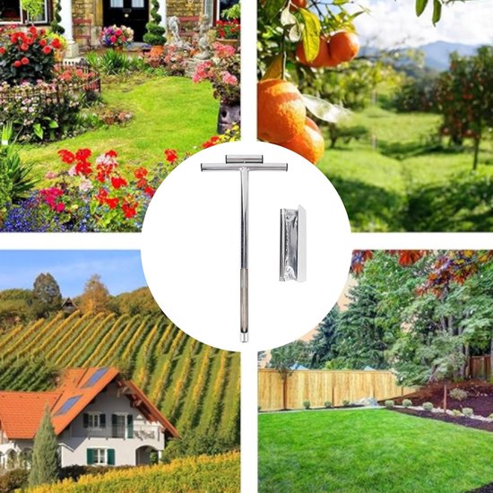 Bodemmonstersonde met T-handvat en 2 Monsterzakken voor Bodembemonstering in de Tuin, Gazon en Boerderij — afbeelding 2