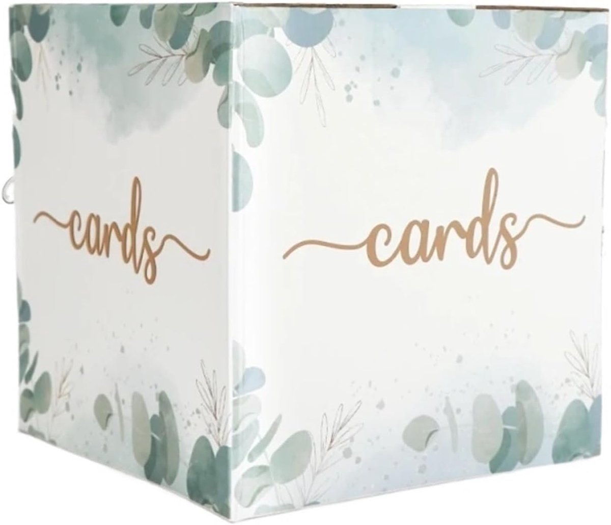 Bruiloft Kaartendoos - Decoratieve Box - Geld Opslag - Originele Stijl - 10x10x10 mm - Wit