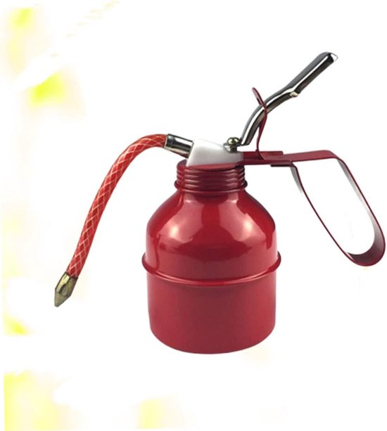 Olie Kan - Met Pomp - Motor Onderhoud - Flexibele Tuit - 18.2cm Hoog - Rood — afbeelding 5