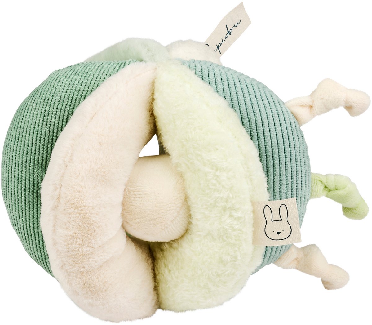 Nattou Lapidou Grijpbal - Sensorisch Speelgoed - 17 cm - Lindegroen