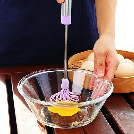 Keukenmixer - Handmixer Eieren - Bakken en Keuken - Drukmechanisme - 31cm - Zwart — afbeelding 2