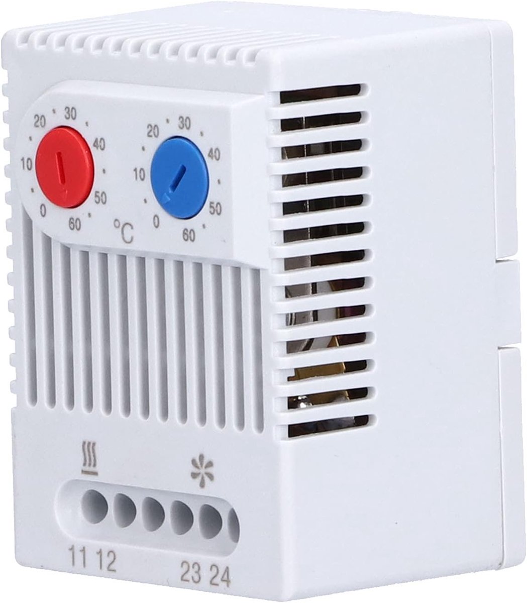 Mechanische Thermostaat - Temperatuurregelaar - Kast Klimaatbeheer - Warmte en Koeling - 32-140°F - Grijs