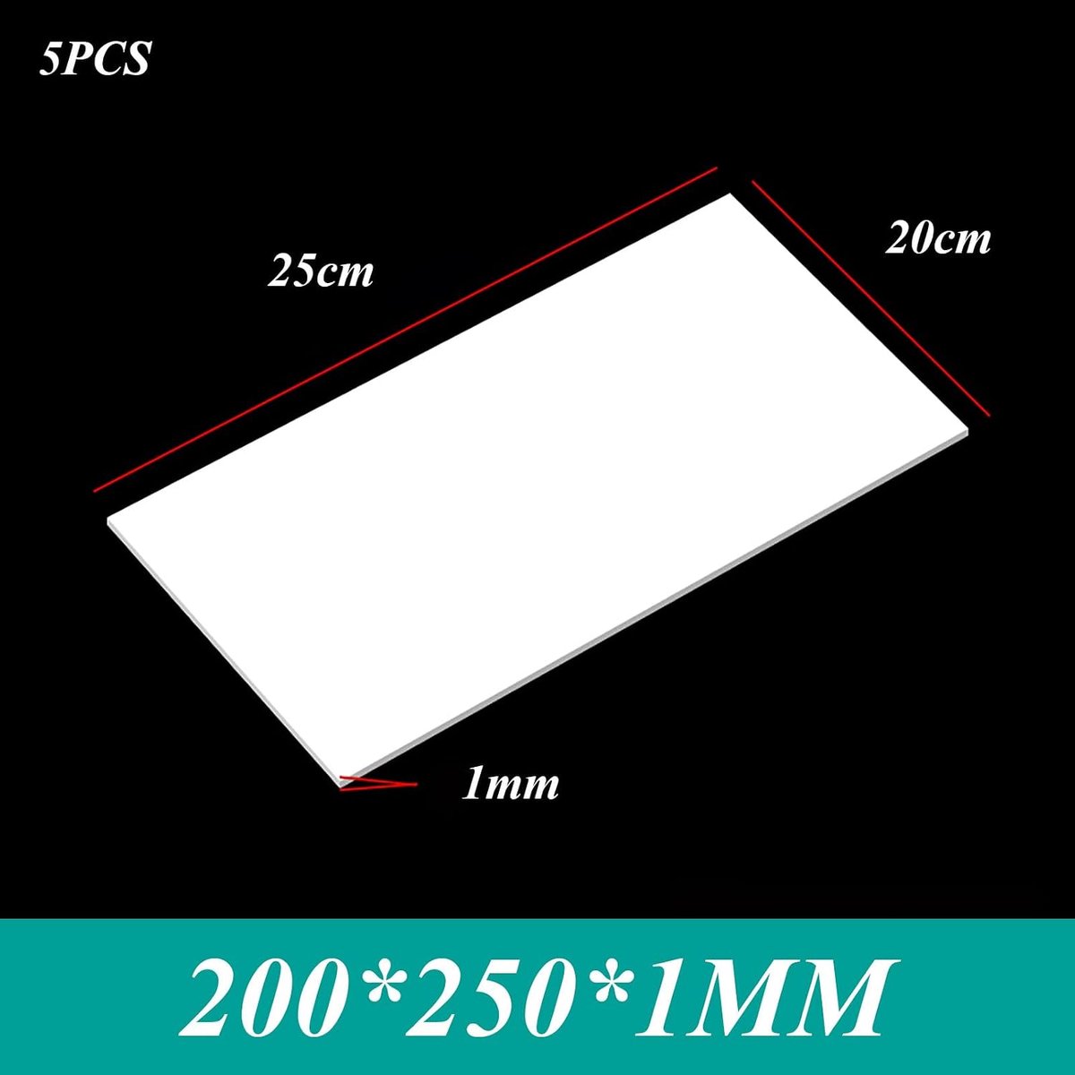 Plastic Platen - Vormbare Vellen - Doe-het-zelf Projecten - Gemakkelijk Thermovormbaar - 200 x 250 mm - Wit