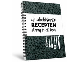 Receptenboek Invulboek - Recepten Verzamelboek met Inhoudsopgave - A5 Formaat - Kookboek om Zelf in te Vullen - Verjaardagscadeau Man & Vrouw - Cadeau