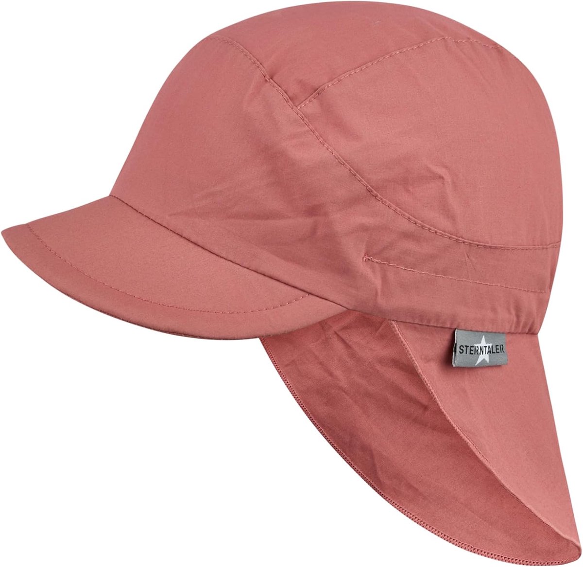 Kinderzonnehoed - Babyhoedje nekbescherming - Zonbescherming baby - Met nekbescherming - Maat 47 - Roze