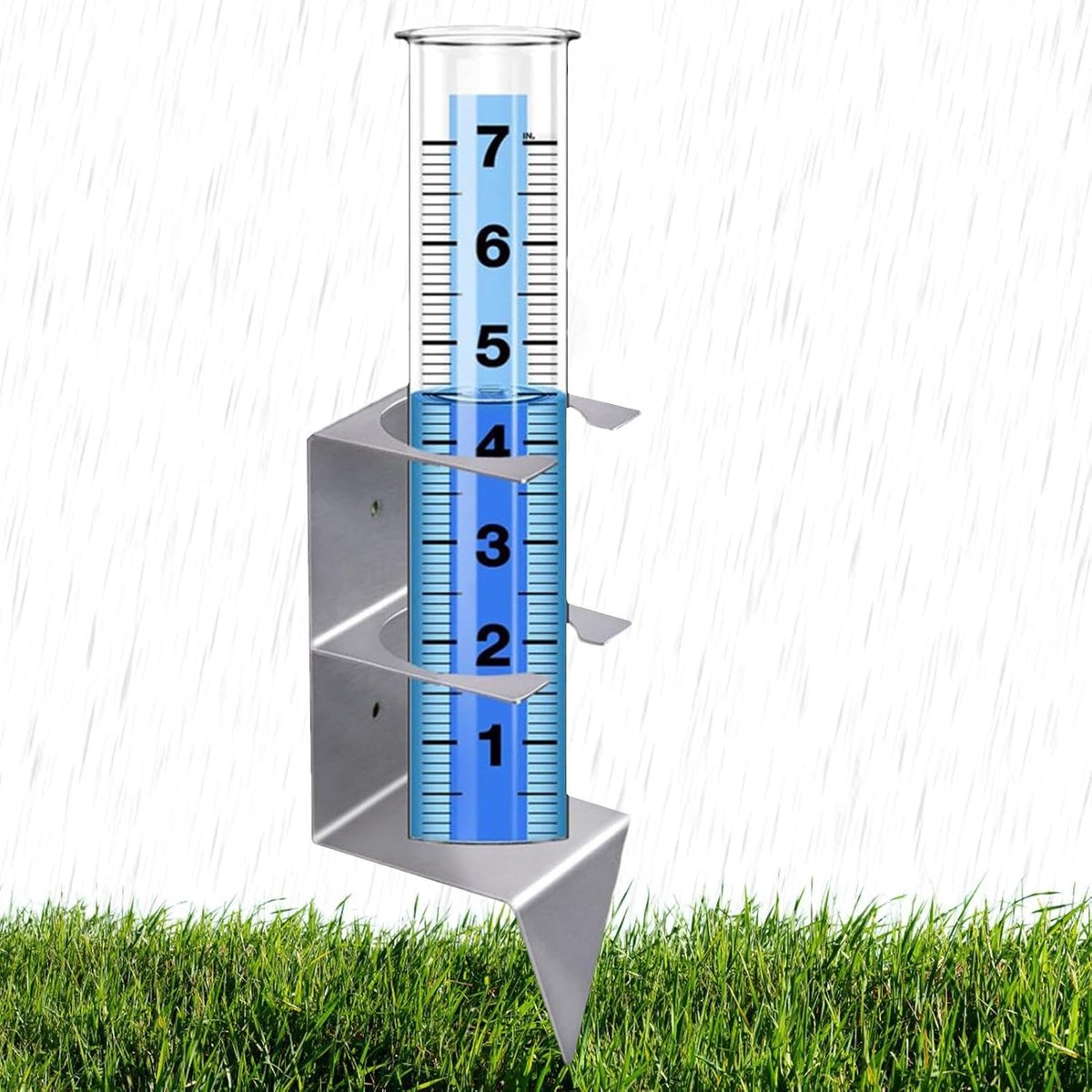 Regenmeter Buiten - Neerslagmeter Tuin - Bewatering Sturen - Vorstbestendig Ontwerp - 17.8 Cm Capaciteit - Transparant