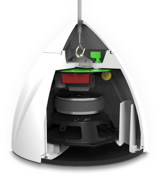 Power Dynamics 100V geluidsinstallatie met 4 hangende speakers en versterker - 120W - Wit — afbeelding 4