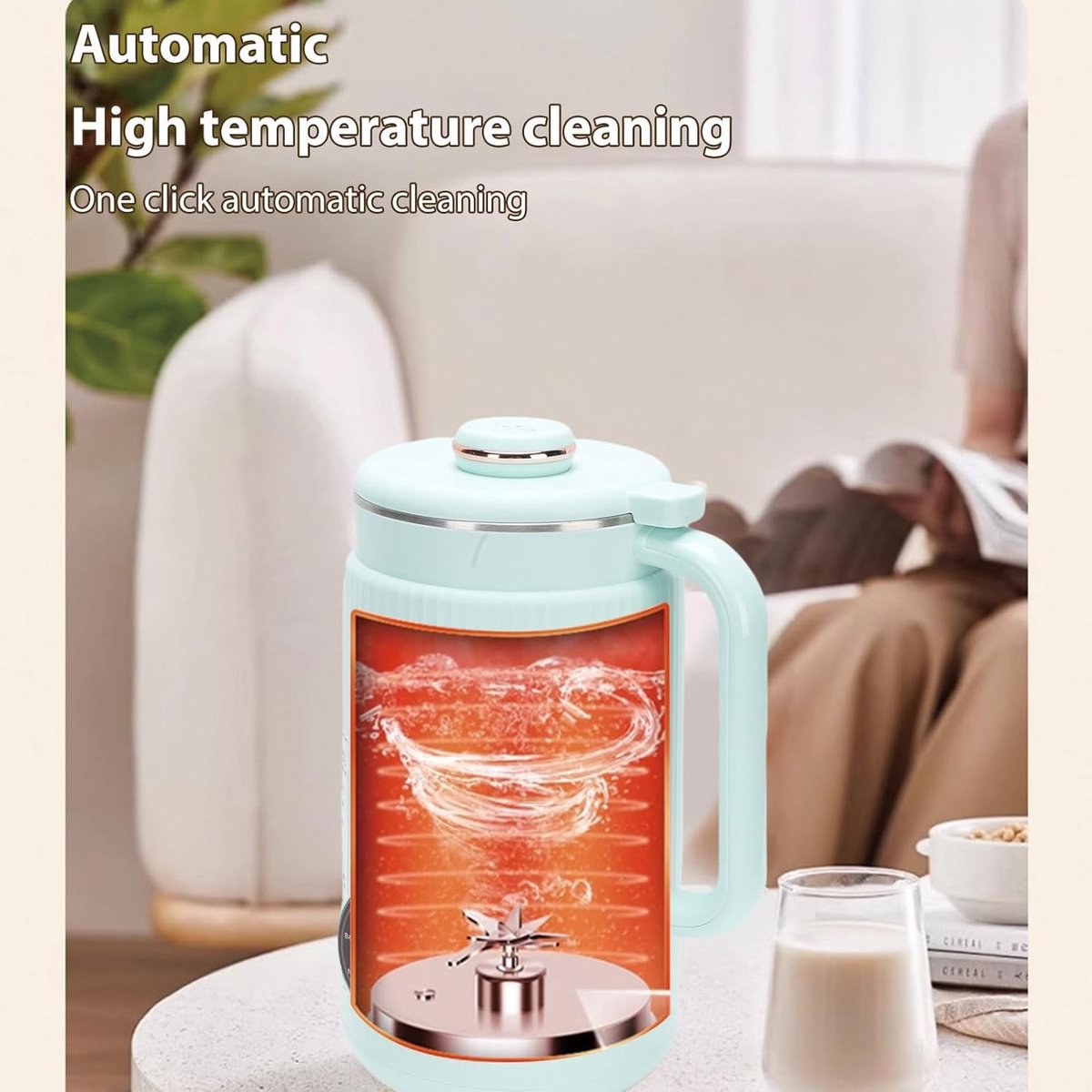 Automatische Amandelmelkmachine - Groen - Multifunctioneel - Digitale bediening - Voor Plantaardige Melk