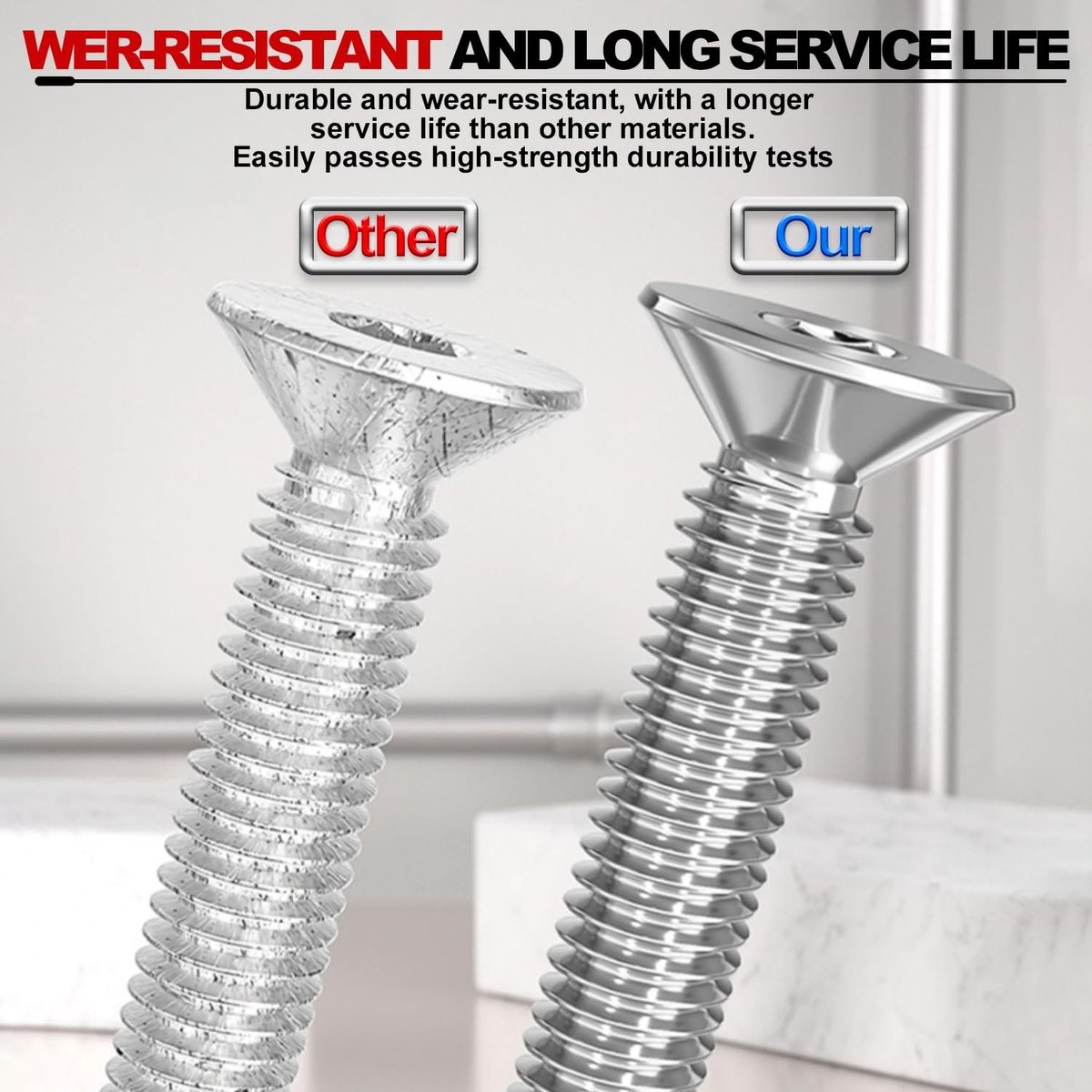 25 Stuks M6 X 30 mm Verzinkte Schroeven RVS V2A A2 met Zeskantkop DIN 7991 / ISO 10642 - Draadschroeven voor Meubel- en Bouwtoepassingen