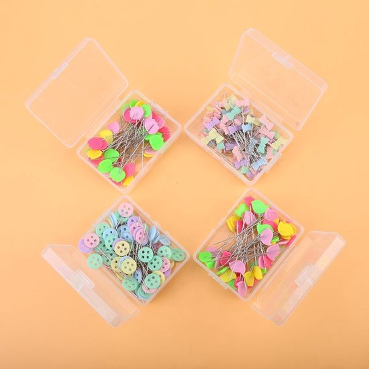 Store_9 - Veelkleurige Glazen Hoofdnaalden - 300 Stuks Naalden voor Patchwork