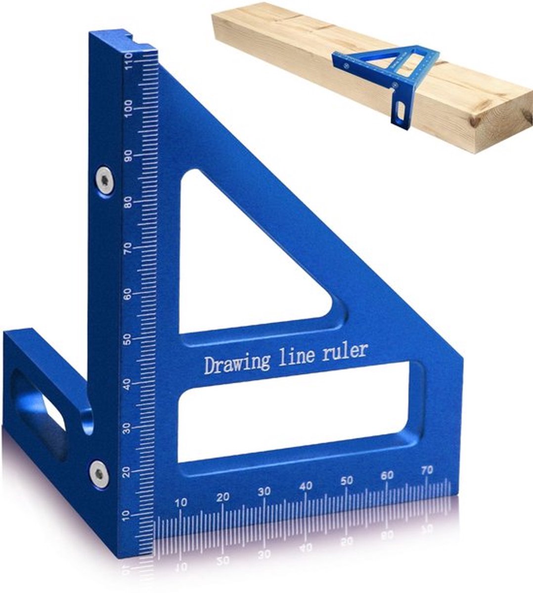 Virtubuy - 3D Woodworking Square Protractor - Multifunctionele