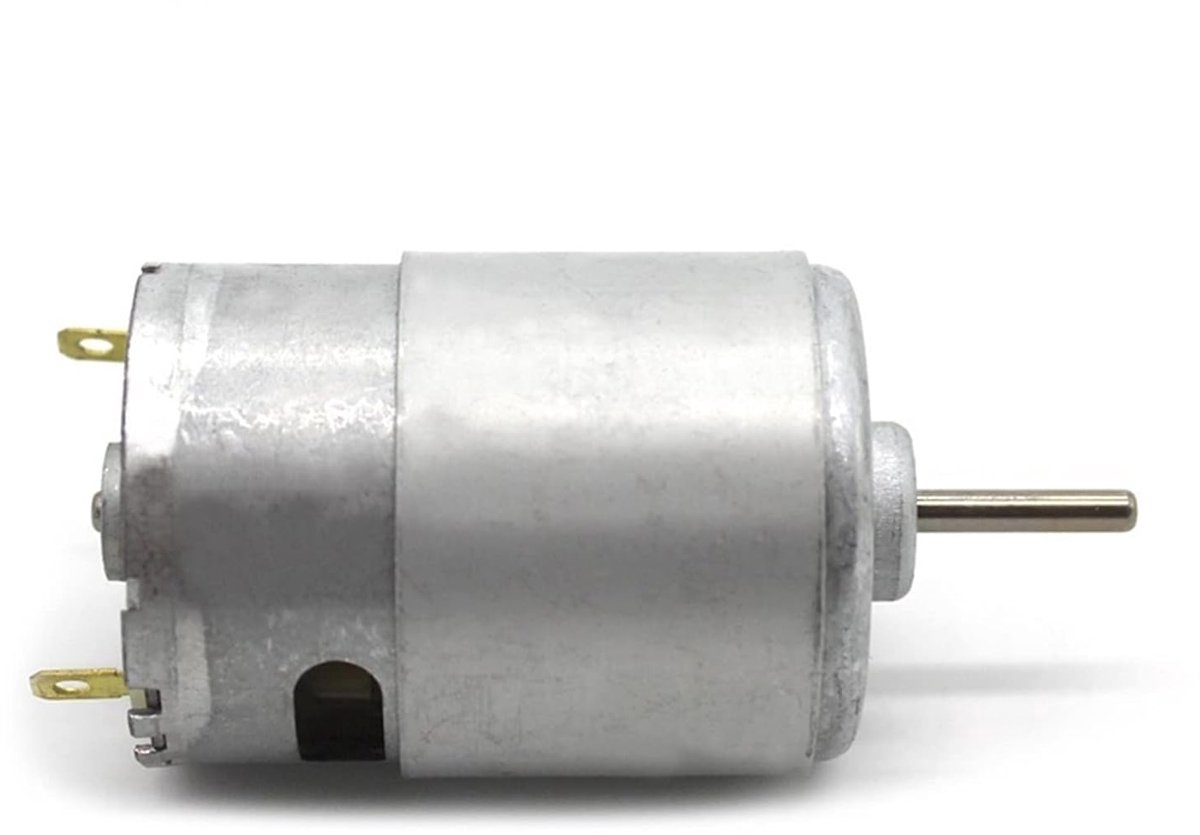 Kleine DC Motor - Hoge Snelheid - Doe-het-zelf Projecten - Laag Geluidsniveau - 12 Volt - Zilverkleurig