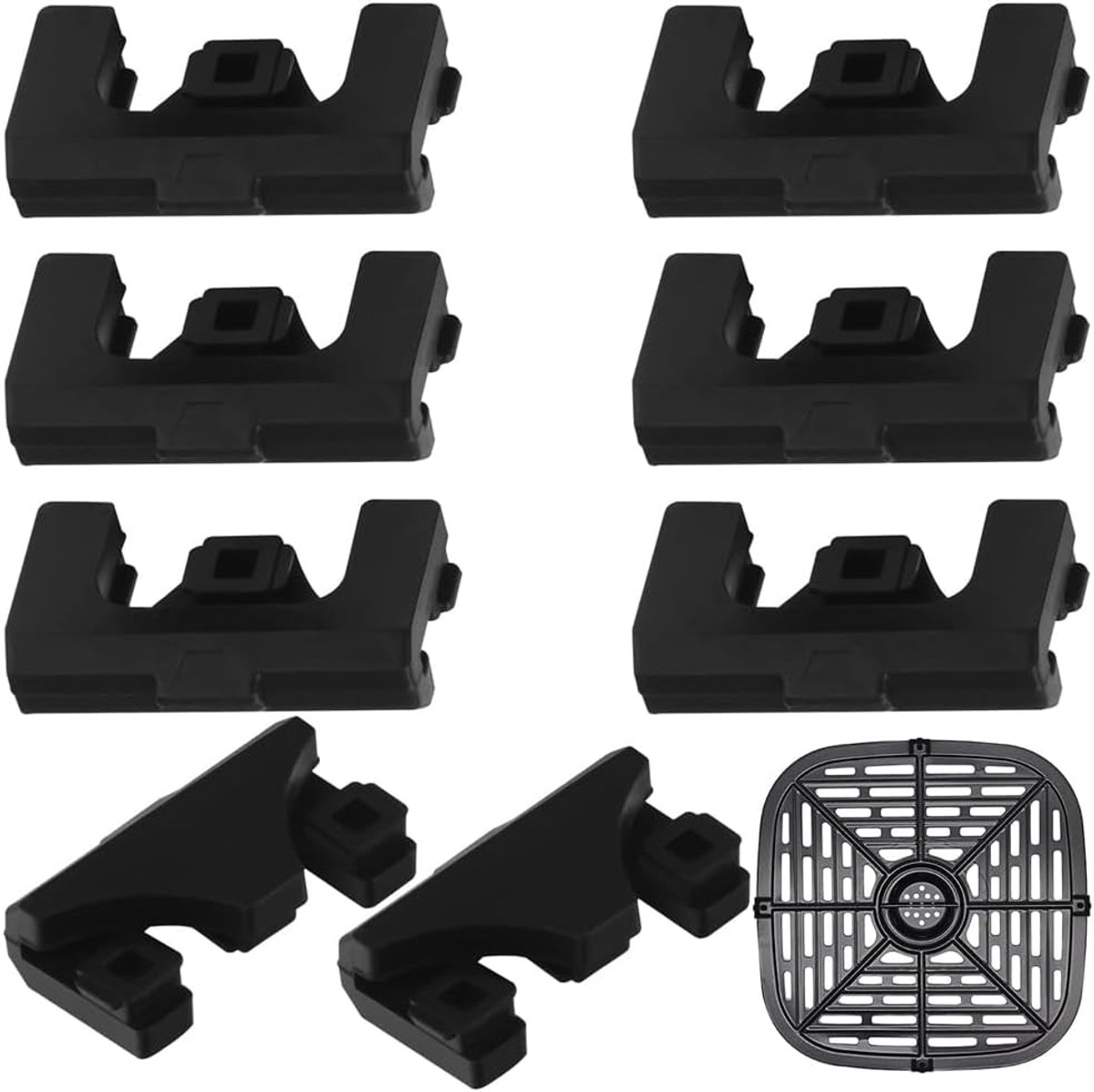 Airfryer Siliconen Voetjes - Rubber Bumper Set - Bescherming Airfryer - Voedselveilig Materiaal - 8 Stuks - Zwart