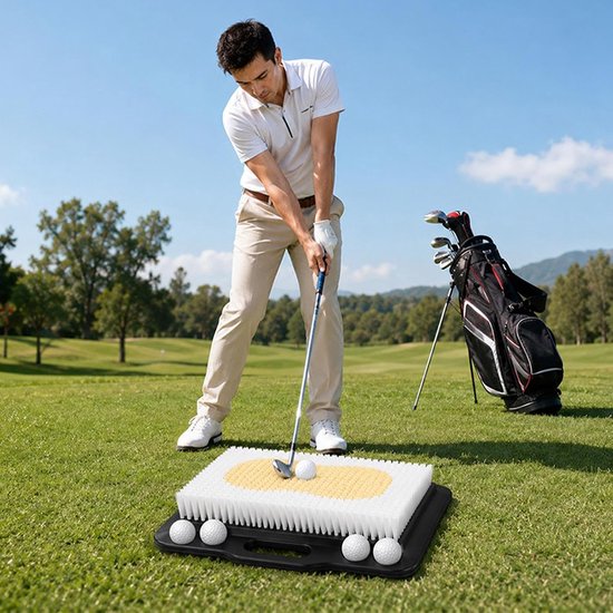Golf Trainingsmat - Indoor Golfmat - Swing Oefenen - Allround Trainingshulp - 40 x 35 cm - Groen van GOLF — afbeelding 2