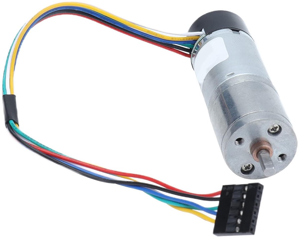 DC Motorreductor - Versnellingsbakmotor - Robotica Projecten - Hall Encoder - 25mm As - Metaal