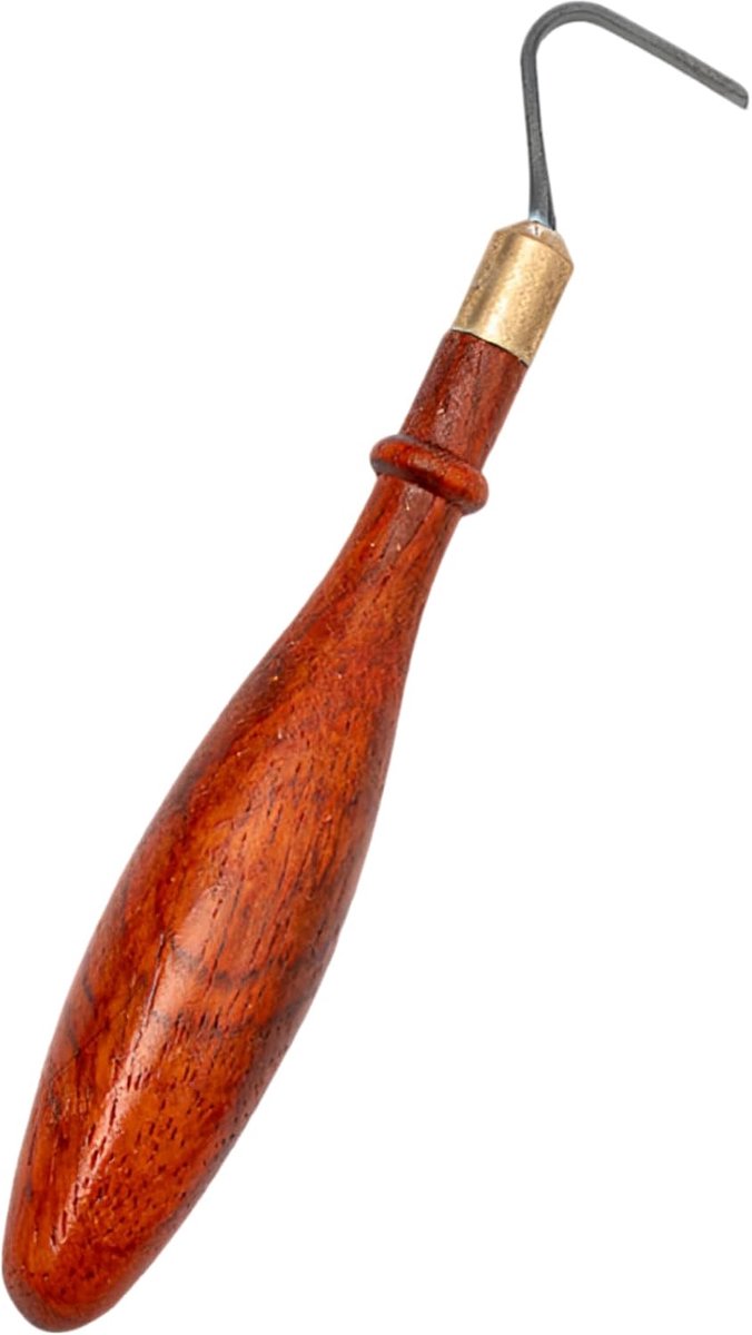L-vormig trimgereedschap - Kleibeeldhouwer - Aardewerk afwerken - Wolfraamstaal kop - 16 cm lengte - Hout en zwart