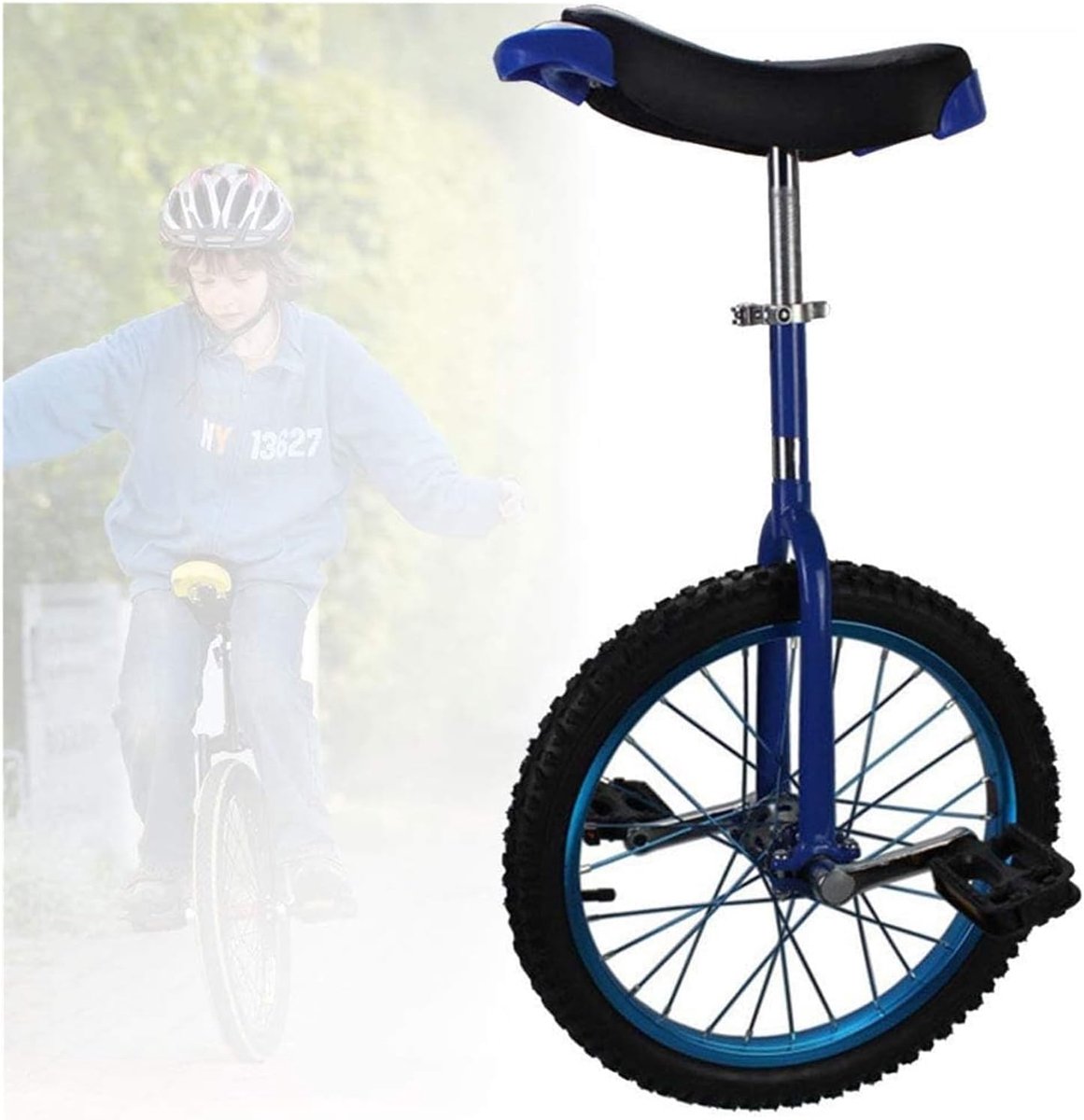 Eenwieler Single wheel bike Balans oefenen Antislip wielen 20 inch Blauw