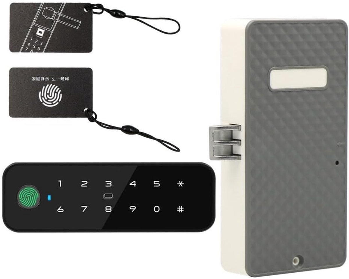 Elektronisch Kastslot - Sleutelloze Toegang - Veilige Opbergruimte - Multi-Mode Ontgrendeling - 10 x 4 x 4 cm - Zwart