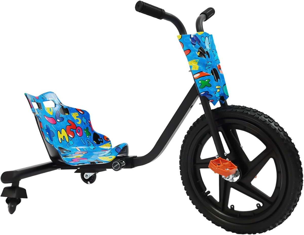 Kinder driewieler - Drift fiets - Veilig spelen - Stabiele driehoek - 90 x 68 x 60 cm - Zwart