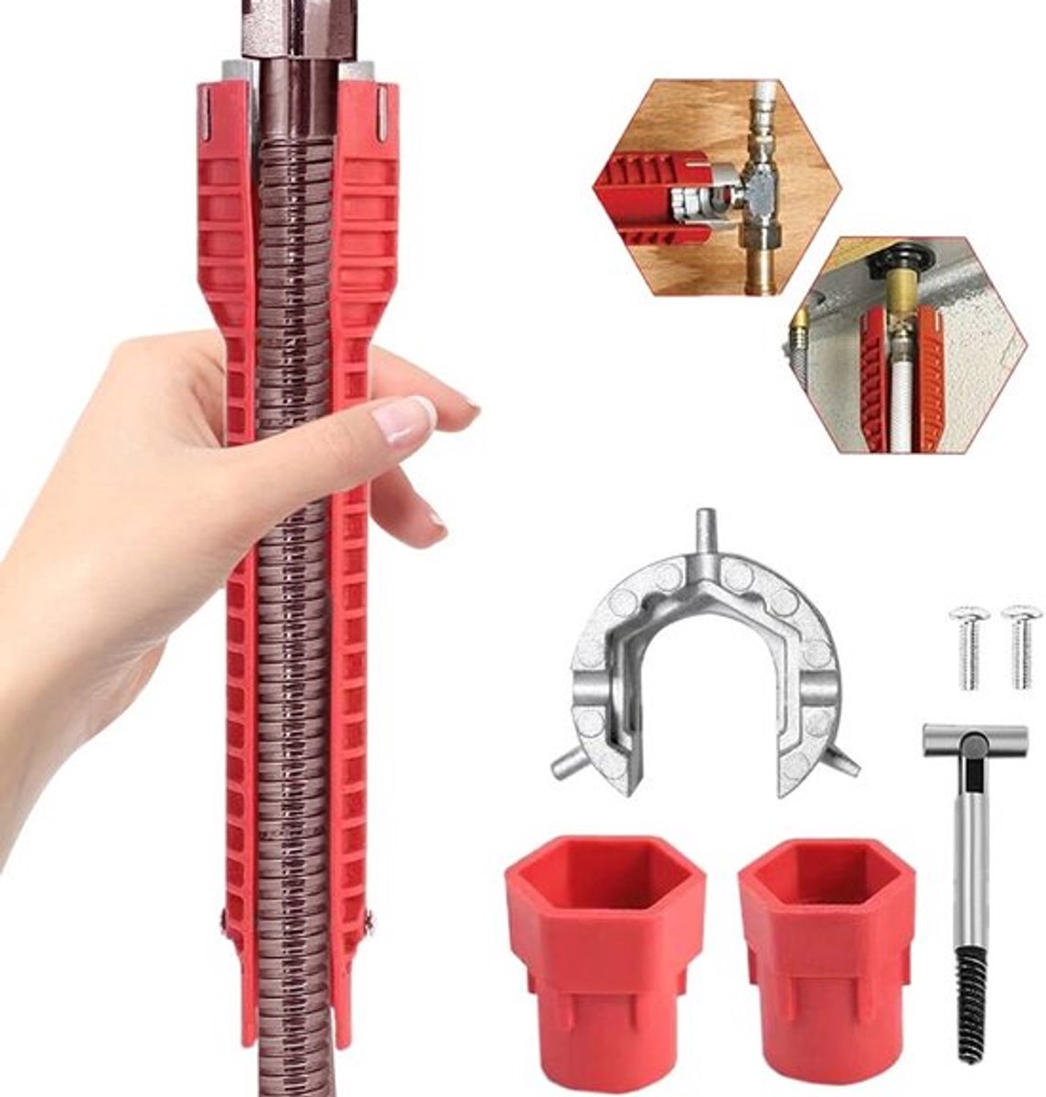 Multifunctioneel gootsteenkraan-installatietool 8-in-1