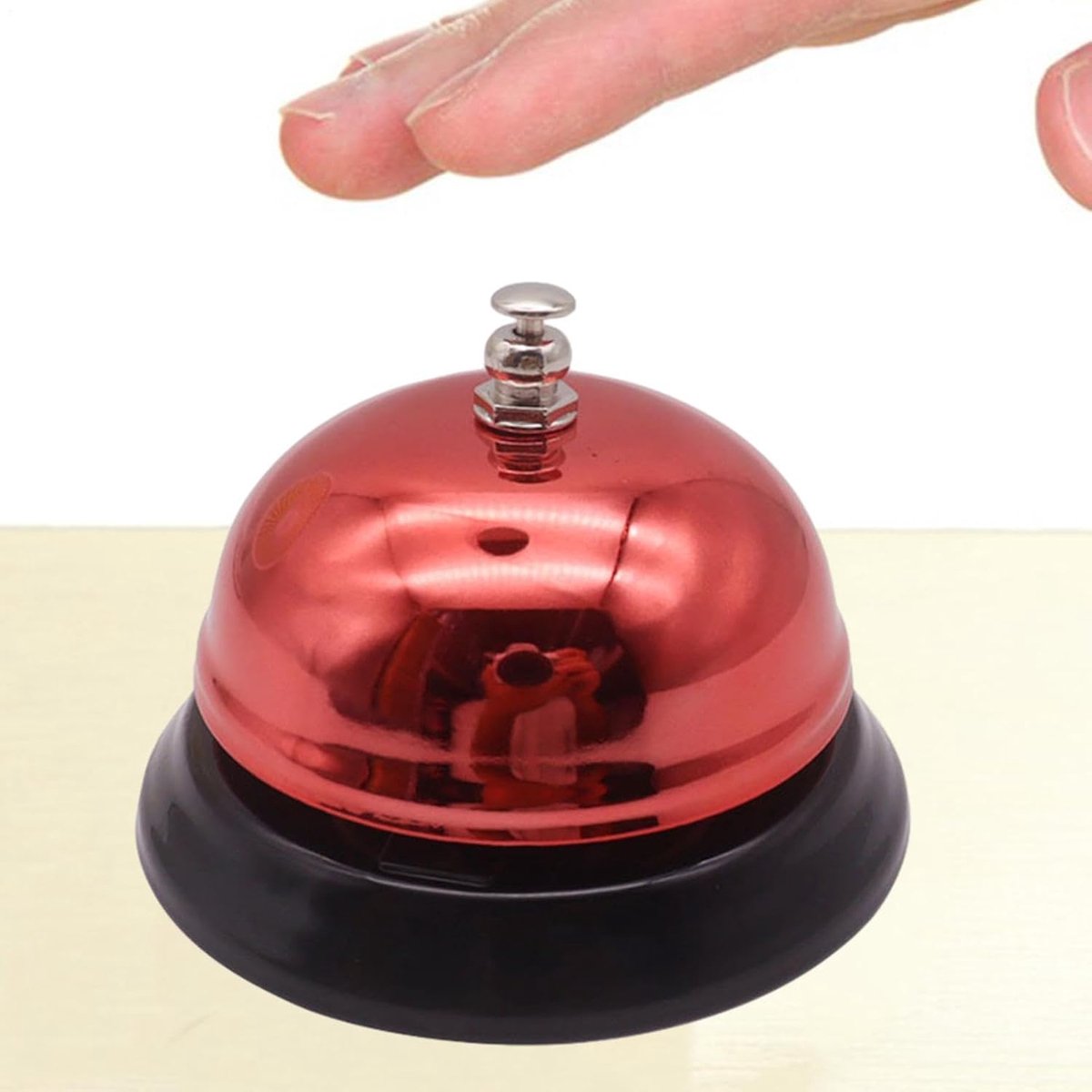 Tafelservice Bel - Receptiebel Balie - Aandacht Vragen - Volledig Metalen Structuur - 8.5 cm Breedte - Chroom
