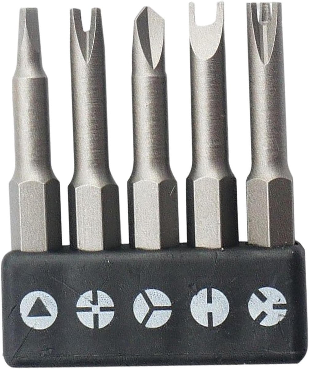 Schroevendraaier Bits Set - Precisie Schroevendraaiers - Precisie Werk - Sabotagebestendige Bits - 5 Stuks - Zilver