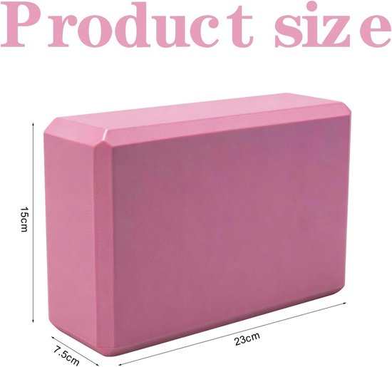 SnelShoppen - Yogablok Set van 2 - Antislip EVA Pilatesblok - Lichtgewicht Schuimblokken - Roze - Ideaal voor Yoga, Pilates, Fitness en Thuistraining van Snelshoppen — afbeelding 2