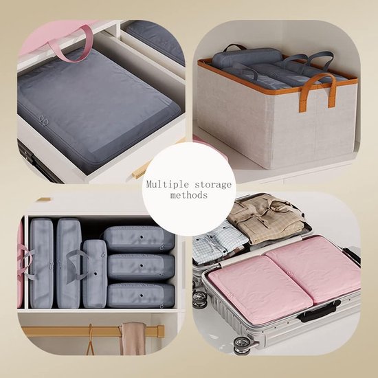 Reis Opbergzak - Kleding Organizer - Koffers Inpakken - Ruimtebesparend Ontwerp - Large Size - Beige — afbeelding 2