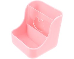 Hooi Feeder Konijn - Hooihouder Cavia - Hygiënisch Voeren - Tweedelig Ontwerp - 16 x 16 x 16 cm - Roze