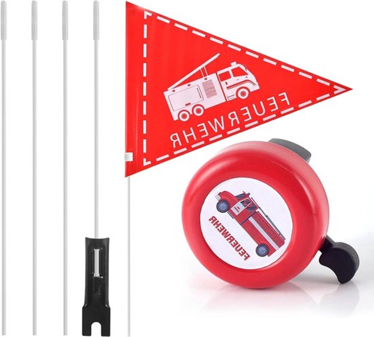 Wimpels voor kinderen | Inovra Plus Fietsen | Brandweer vlag