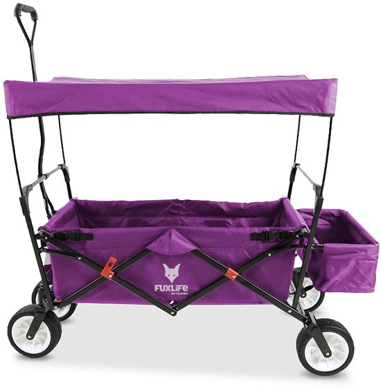 FUXLIFE by FUXTEC CT350 Bolderkar Handkar - Opvouwbaar - Paars | Ultralichte Transportwagen voor Stad & Reis - Max. 75kg