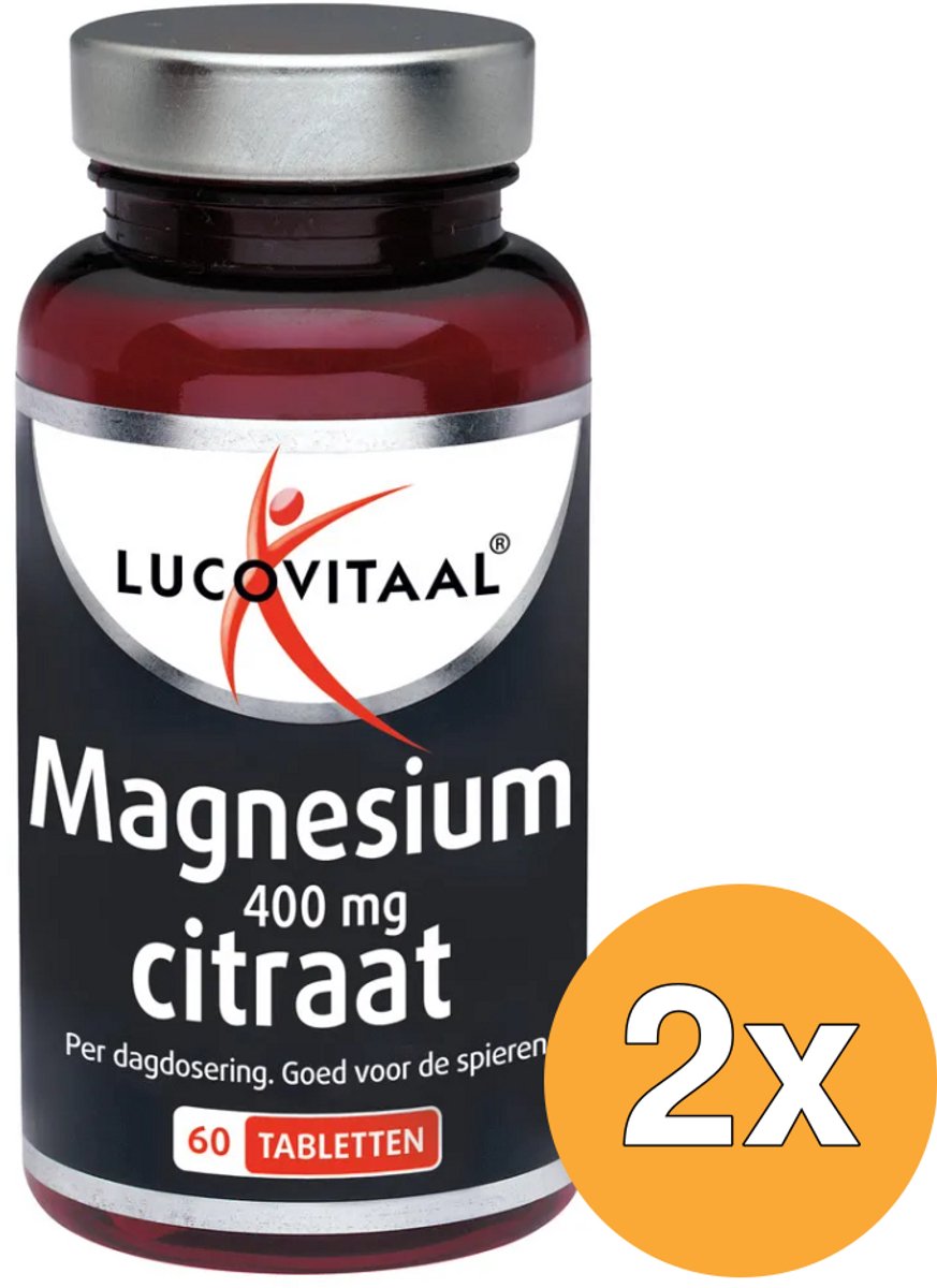 2x Lucovitaal Magnesium Citraat 400mg (60 tabletten)