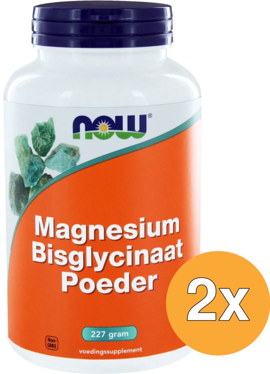 2x Now Magnesium bisglycinaat poeder (227 gr)