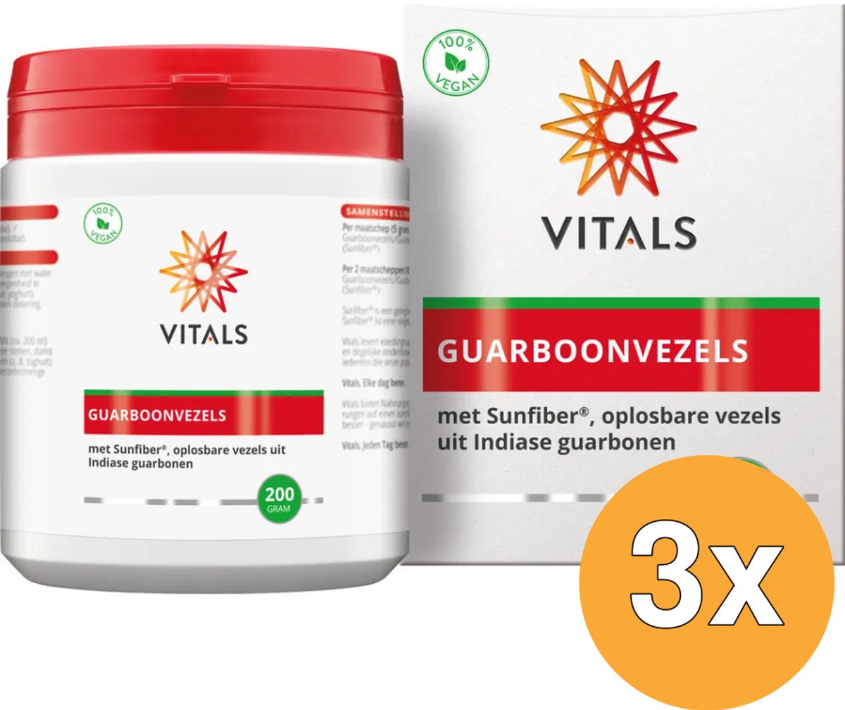 3x Vitals Guarboonvezels (200 gr)