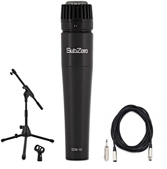 SubZero Dynamic Instrument Mic with Cable and Low Mic Stand
