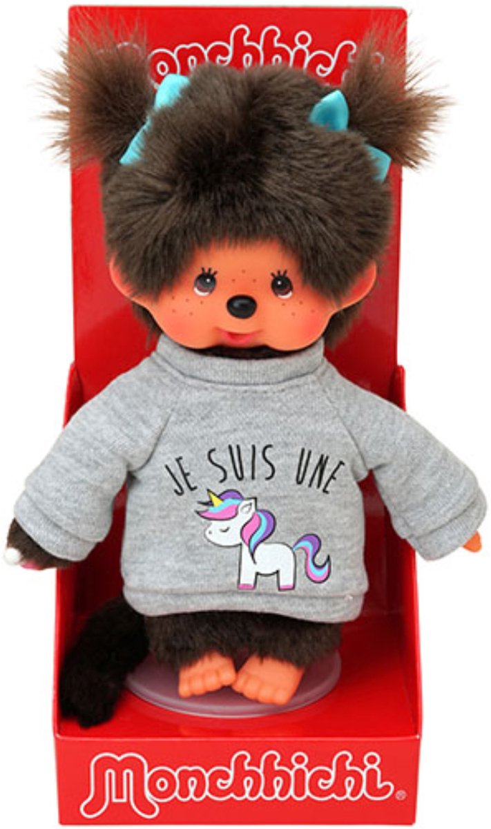 Bandai - Monchhichi - Monchhichi Eenhoorn Pluche - Iconische 80s Aap Pluche - Zachte 20 cm Pluche voor Kinderen en Volwassenen - Speelgoed Kind 2 jaar en + - 80331 van Bandai — afbeelding 3