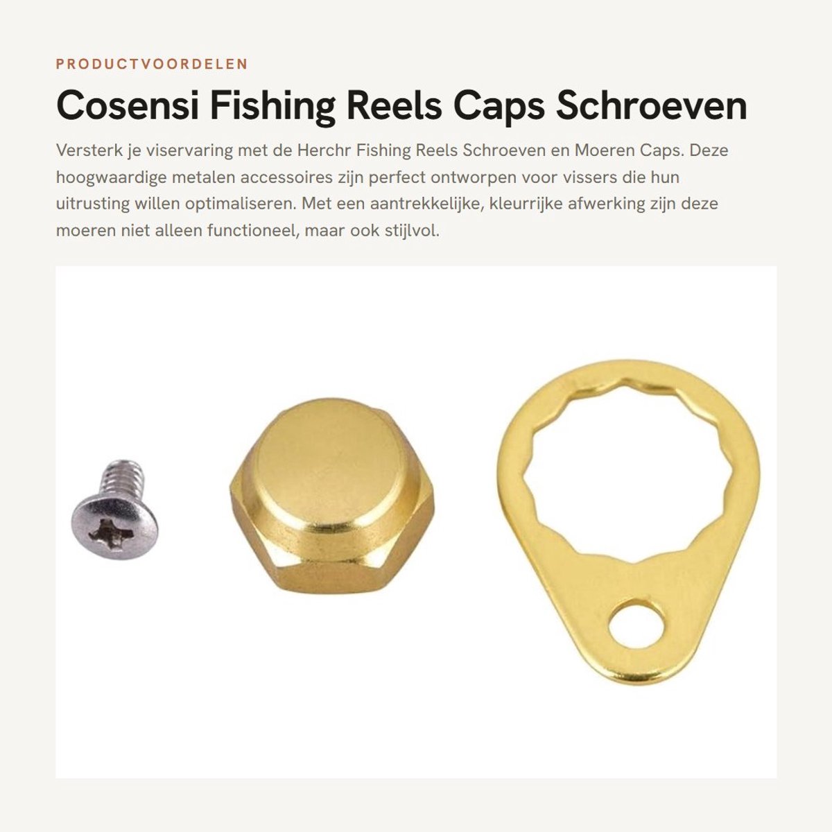 Dailygoods- Visreel Accessoire - Metaal - Schroef/Nutkap - Locking Plate - DIY - Geschikt voor Daiwa/Shimano - Hoge kwaliteit - Visaccessoire