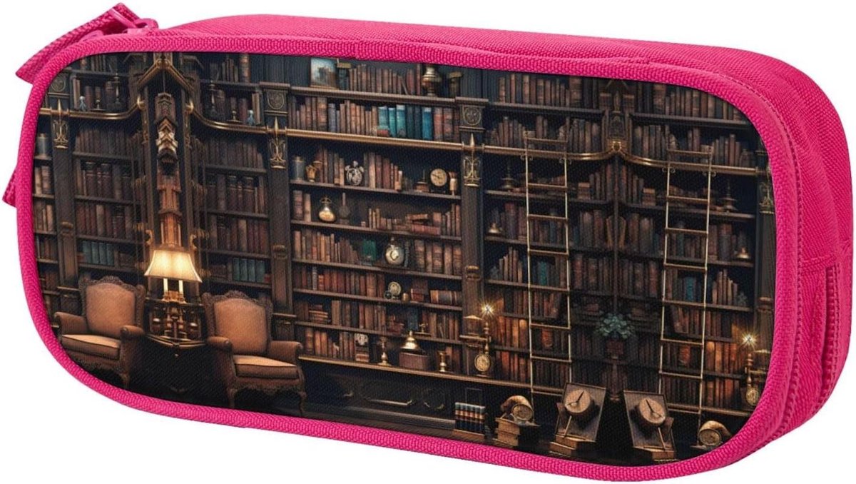 Etui Grote Capaciteit - Pennenhouder Pouch - Kantoor Organisatie - Meerdere Vakken - One Size - Roze