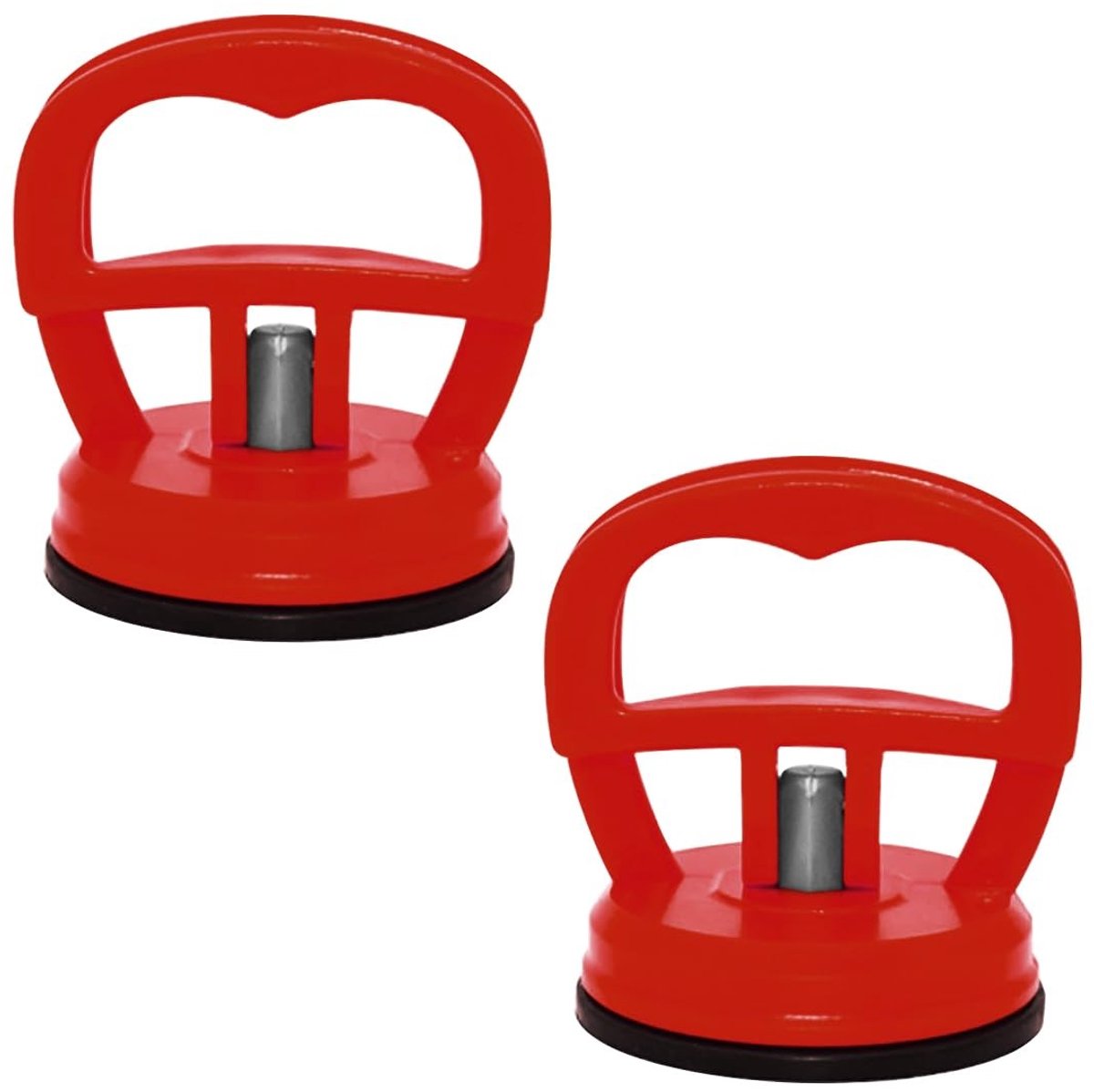 Dailygoods- Zuignap 2 Stuks - Heavy Duty Deukverwijdering - Vacuüm Zuignap - Universele Toepassing - ABS-Kunststof - 5,8 x 6,5 cm - Deukentrekker