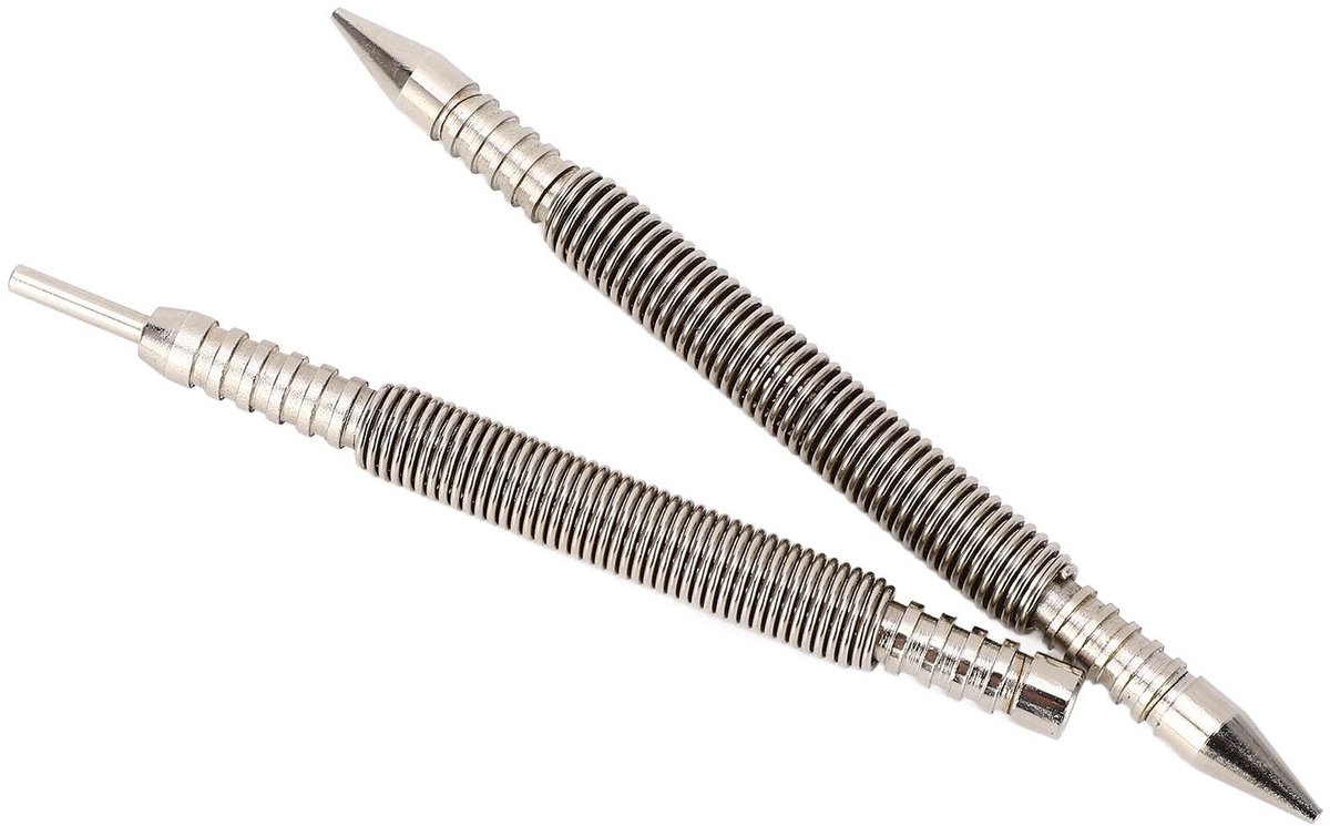 Dailygoods- Verenstift Set van 2 Stuks - Professioneel Verwijderingsgereedschap - Spijkerzetter met Dubbele Kop - Scharnierpenpons - Antisliphandgreep - Compact Formaat