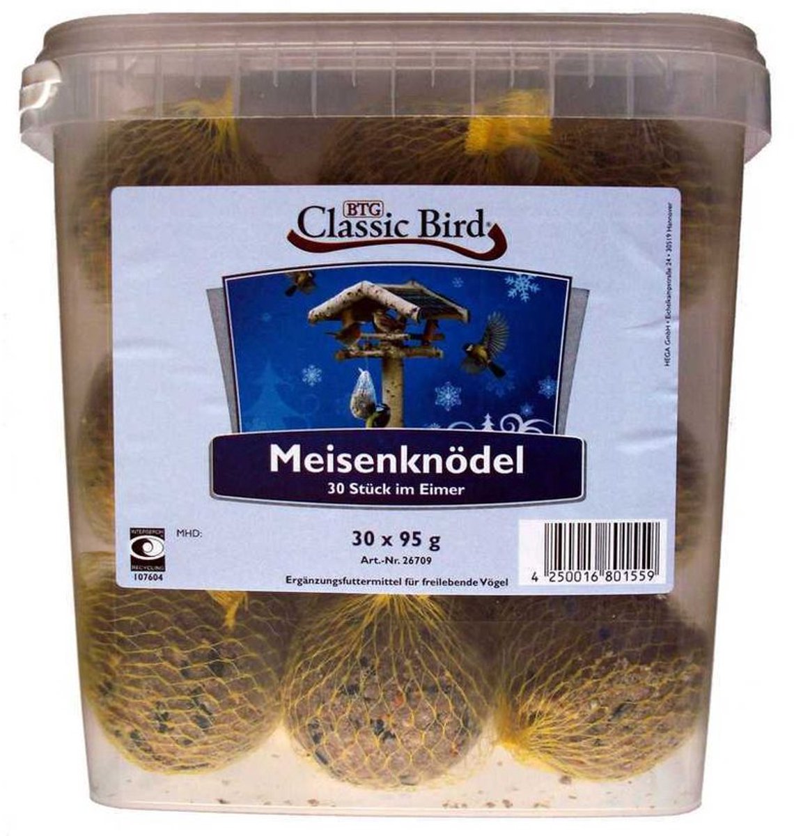 Klassieke vogel in een emmer - 30 knoedels