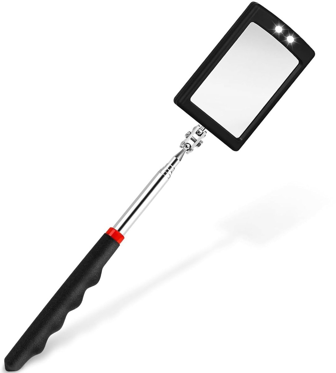 Dailygoods - telescopisch LED inspectiemirror - 360 graden rotatie - ideaal voor moeilijk bereikbare plaatsen - handig voor inspectie - perfect voor a...