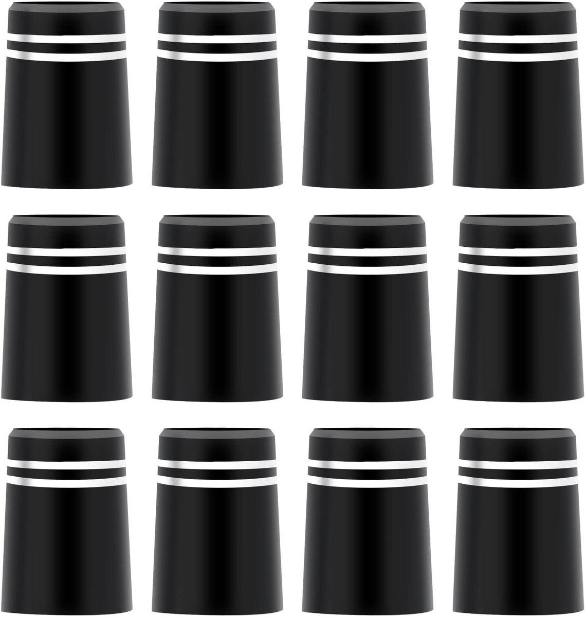 Dailygoods - Golf Adereindhulzen - 12 Stuks - Ideaal voor Taper Tip Iron Wedge Shafts - Zwart - Golf Ferrules - Geschikt voor Golfclubs - Inclusief Si...