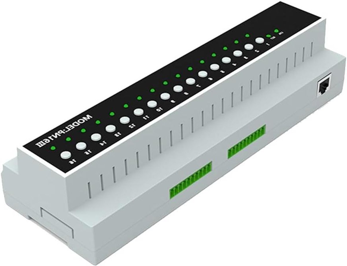 Slimme Schakelaar - Relais Module - Apparaten Bediening - 16 Kanalen - 110-240V - Grijs