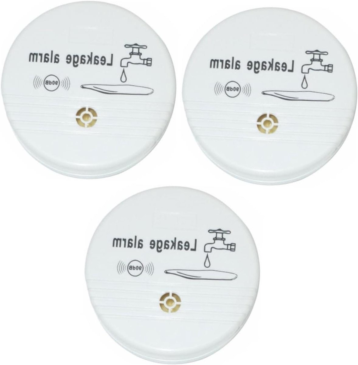 Waterlek Detector - Alarm Sensor - Vroege Waarschuwing - Drievoudige Sensor - 8.2 cm - Wit